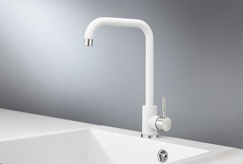 Смеситель для кухни Granula Standart ST-4033, БЕЛЫЙ