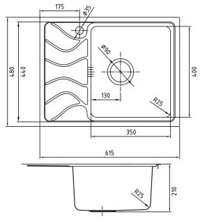 Мойка кухонная IDDIS Reeva сатин REE61SRi77