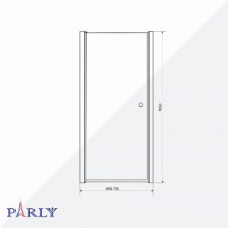 Душевая дверь в нишу PARLY DE70F (70x185)