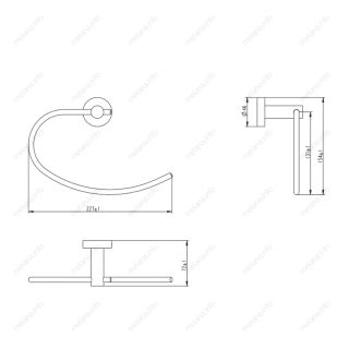Полотенцедержатель Melana MLN-866009 сатин
