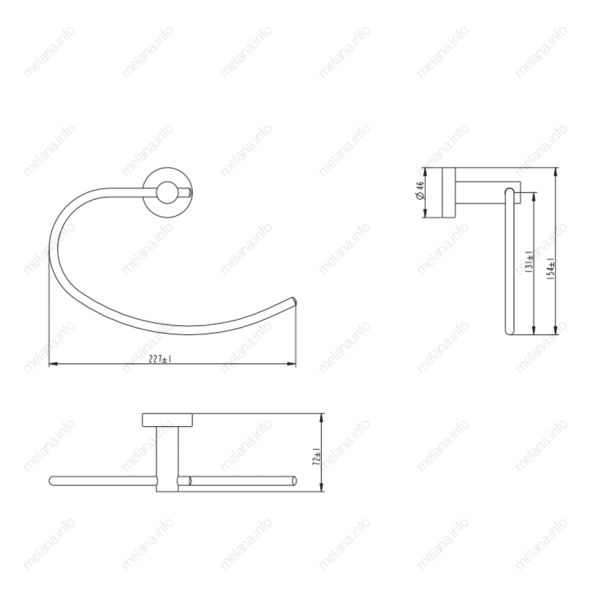 Полотенцедержатель Melana MLN-866009 сатин