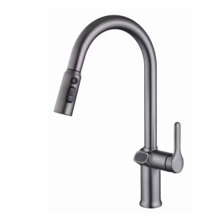 Смеситель для кухни с индикатором температуры Knotlor KN-100/GM, вороненая сталь