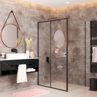 Душевой уголок Wasserkraft Dill 90x140см чёрный 61S36