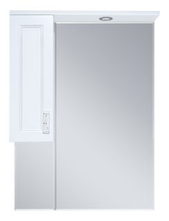 Зеркальный шкаф с подсветкой Misty Дива 65см левый белый