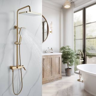 Душевая стойка Shevanik S9936G золотой сатин