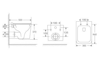 Комплект Berges 043398: инсталляция NOVUM кнопка L2 хром матовый унитаз Sigma Rimless сидение дюропласт быстросъём