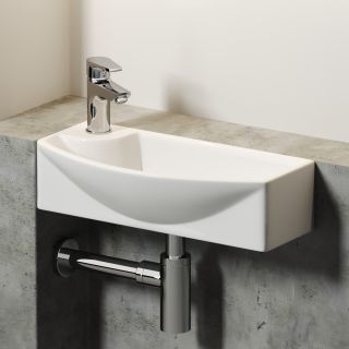 Подвесная раковина Ceramica Nova Element CN6038R 46см отверстие под смеситель слева белый