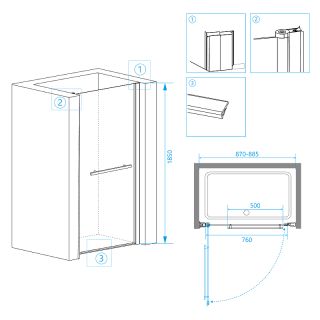 Душевая дверь RGW PA-03 900