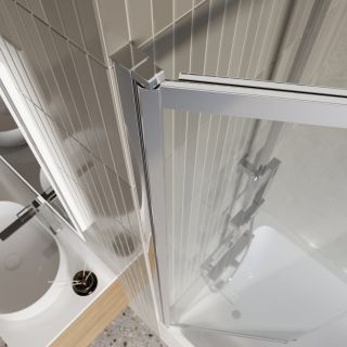 Душевая шторка на ванну BelBagno LUCE-VF-11-100/145-C-Cr хром