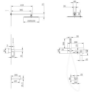 Душевая система ABBER Daheim чёрный матовый AF8217B