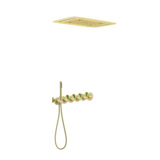 Душевой комплект Timo Saona SX-2319/17SM с термостатом золото матовое