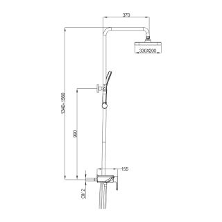Душевая стойка Gappo G2496-20 хром
