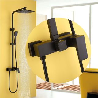 Душевая стойка ABBER Daheim чёрный матовый AF8220B