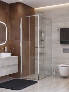 Душевой уголок CEZARES LUX-AH-FS-1-80/90-C-CR хром