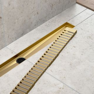 Душевой лоток Timo Drain System DS230108/17 80см с вставкой lines золото матовое