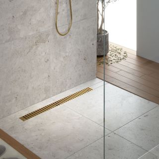 Душевой лоток Timo Drain System DS230108/17 80см с вставкой lines золото матовое