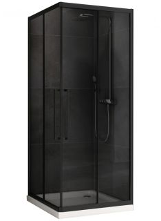 Душевой уголок ABBER Schwarzer Diamant AG02100BDTH 100x100см чёрный