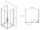 Душевой уголок ABBER Schwarzer Diamant 100x100см AG02100BH-S100B