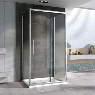 Душевой уголок ABBER Schwarzer Diamant AG30120H-S90-S90 120x90см хром