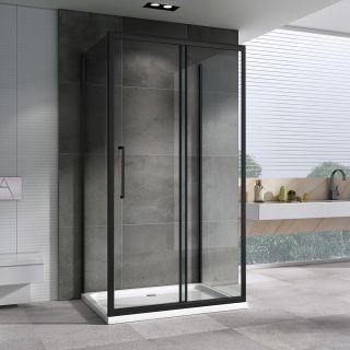 Душевой уголок ABBER Schwarzer Diamant AG30130BH-S75B-S75B 130x75см чёрный