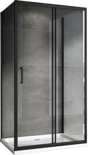 Душевой уголок ABBER Schwarzer Diamant AG30160B-S60B-S60B 160x60см чёрный