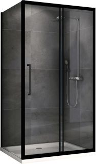 Душевой уголок ABBER Schwarzer Diamant AG30160BH-S75B 160x75см чёрный