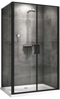 Душевой уголок ABBER Sonnenstrand 100x70см чёрный AG04100BC-S70B