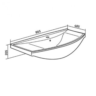 УМЫВАЛЬНИК RUNO мебельный Kirovit Стиль 85 (УТ000001523)