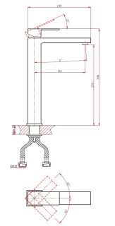 Смеситель для раковины DQ Bayern.Liszt DA1512001 хром