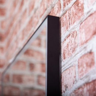 Зеркало с подсветкой Бриклаер Лофт 4627125415722 с часами 60 см сенсор бесконтактный