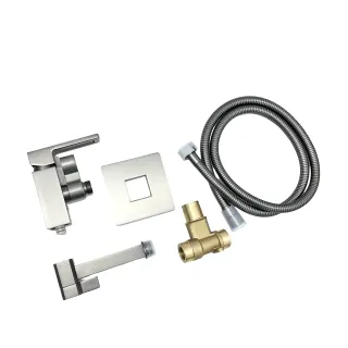 Гигиенический душ со смесителем Gappo G7217-19 оружейная сталь