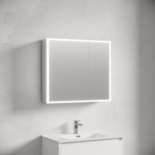 Зеркальный шкаф с подсветкой Sancos Evoke SC8080 80 см серый