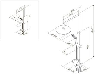 Душевая система AM PM Like F0780064