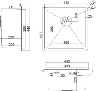 Мойка кухонная Zorg Inox HD 4444