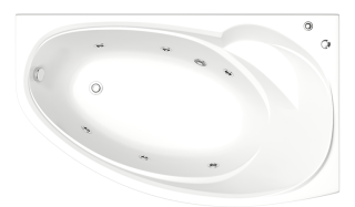 Акриловая ванна Bas Флорида 160x88 см правая без гидромассажа
