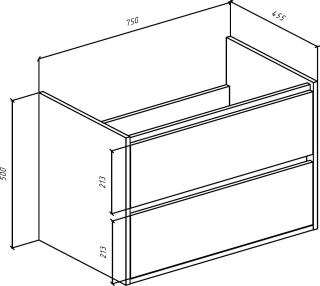 Тумба под раковину Bellezza Лоренцо 80см серебро 00000007030