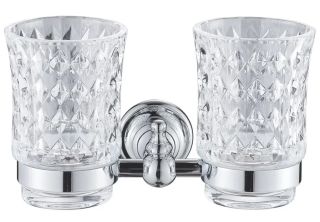 Стакан двойной для ванной комнаты Rose RG1122 хром