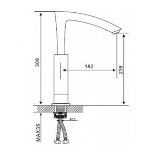 Смеситель для кухни Gappo G4007 хром
