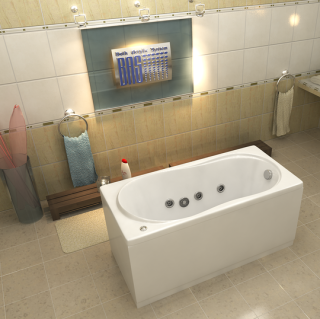 Акриловая ванна BAS Тесса 140x70 с каркасом