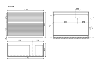 Тумба напольная под раковину Sancos Folk Floor FL120FRGS правая 120 см Grey soft