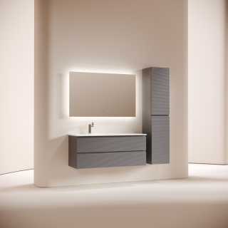 Тумба подвесная под раковину Sancos Folk FL120LGS левая 120 см Grey soft