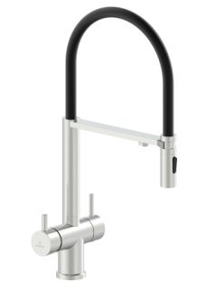 Смеситель для кухни с гибким изливом AltroBagno Flusso 050201 Ni никель