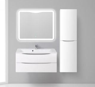 Шкаф-колонна BelBagno подвесной правосторонний 40x150см Bianco Lucido FLY-MARINO-1500-2A-SC-BL-P-R
