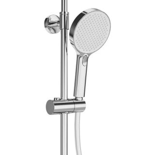 Душевая стойка Kerama Marazzi Fonte FO.301.KM.CR с термостатом на три потока с фиксированным изливом и механическим смесителем хром