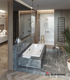 Ванна чугунная Goldman Art AT18085 180x85см с ножками