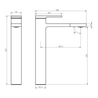 Смеситель для раковины Kohr ZORN 1LN080101CP хром