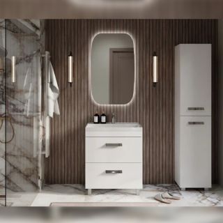 Тумба под раковину напольная Velvex Orlando tn.ORL.CLA.70.2Y белый матовый, 70 см