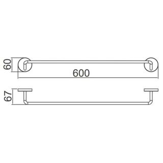 Полотенцедержатель Gappo G30701-6 60 см чёрный