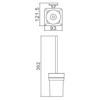 Настенный ёршик для унитаза Gappo G3810  хром