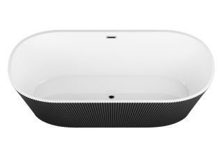 Акриловая ванна Grossman Forta GR-27021MB чёрный матовый/белый